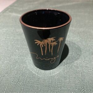 Mirage Logo Black and Gold Shot Glass